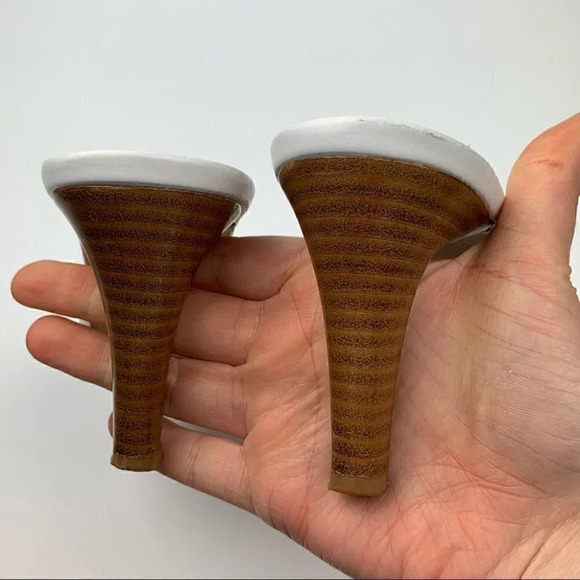 Claudia Ciuti womens heels size 9 white Italian leather grunge punk - Picture 9 of 13